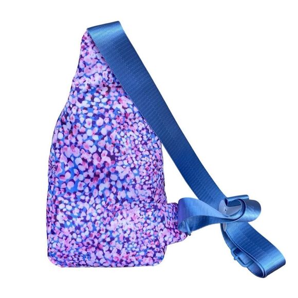 NWT New Wildfox Sling Bag/Backpack Pink/Purple/Blue Dots w/Blue Strap - Picture 4 of 8